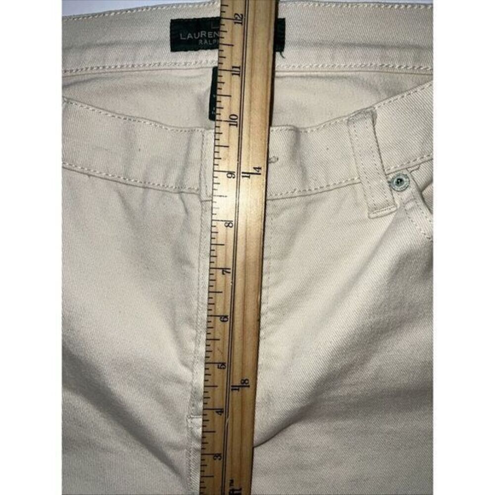 Lauren RL‎ Co Jeans Sz 14 Womens Straight Cropped Ivory Denim Casual Jeans - Picture 5 of 8